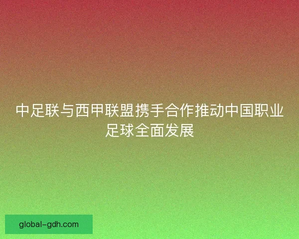 中足联与西甲联盟携手合作推动中国职业足球全面发展