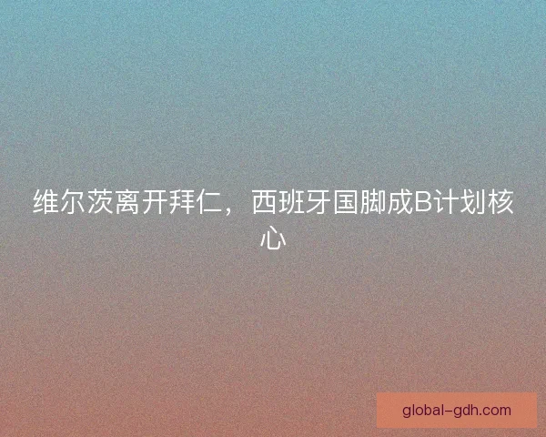 维尔茨离开拜仁,西班牙国脚成B计划核心 维尔茨离开拜仁,西班牙国脚成B计划核心